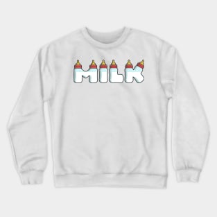 Milk Typography Crewneck Sweatshirt